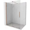 Mexen Velar Toló zuhanyfal Walk-in 150 x 200 cm, átlátszó 8 mm, kefe simított réz - 871-150-000-03-65