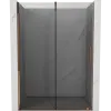 Mexen Velar tolóajtós zuhanyajtó 140 cm, grafit, rózsaarany - 871-140-000-41-60
