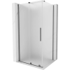 Mexen Velar tolóajtós zuhanykabin 110 x 100 cm, fagyott üveg, gun metal - 871-110-100-31-95