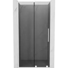 Mexen Velar tolóajtós zuhanykabin 120 cm, grafit, fehér - 871-120-000-41-20 kád, zuhanykabin