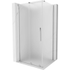 Mexen Velar tolóajtós zuhanykabin 130 x 80 cm, homokfúvott, króm - 871-130-080-31-01