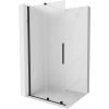 Mexen Velar zuhanyfal eltolható Walk-in 120 x 200 cm, fagyott 8 mm, fekete - 871-120-000-33-70
