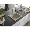 Mexen Vito  konyhai mosogató gránit 1 medence+ pop up szifon 520 x 490 mm, beige - 6503521000-69 1 medencés