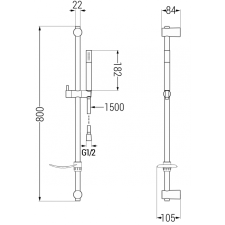 Mexen Zero DF70 kád készlet, Króm - 7113DF70-00 fürdőkellék