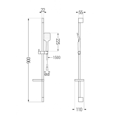 Mexen Zero DS62 kád készlet, Fekete - 71103DS62-70 fürdőkellék