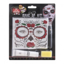  MEXIKÓI HALOTTAK NAPJA / DAY OF THE DEAD ARCFESTÉK TETOVÁLÁSSAL party kellék