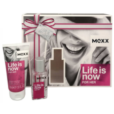 Mexx Life Is Now EDT 15ml + 50ml Testápoló Szett Hölgyeknek kozmetikai ajándékcsomag