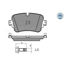 MEYLE fékbetétkészlet, tárcsafék 025 223 0717/PD autóalkatrész
