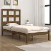  mézbarna tömör fenyőfa ágykeret 100 x 200 cm