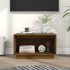 Mézbarna tömör fenyőfa TV-szekrény 60x35x35 cm bútor