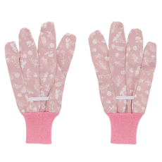  Mezei virág mintás kerti kesztyű, pink