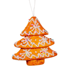  Mézeskalács fenyő akasztós 12cm dekorációs kellék