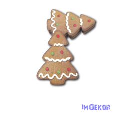  Mézeskalács figura nagy 5db/csomag 11x8,5cm - Fenyő dekorációs kellék