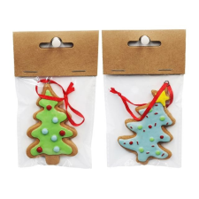  Mézeskalács karácsonyfa akasztós 5,1x3x8 cm 2 féle dekorációs kellék