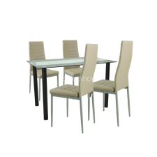  Mezza 4+1 étkező garnitúra bézs-szürke bútor