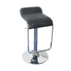 MF-3848 bárszék króm, fekete textilbőr