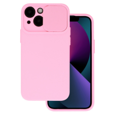 MG Camshield Soft tok iPhone 14, világos rózsaszín tok és táska