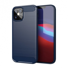 MG Carbon Case Flexible szilikon tok iPhone 12 / 12 Pro, kék tok és táska