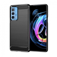 MG Carbon Case Flexible szilikon tok Motorola Moto Edge 20 Pro, fekete tok és táska