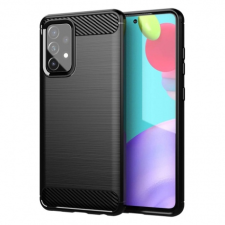 MG Carbon Case Flexible szilikon tok Samsung Galaxy A72 4G, fekete tok és táska
