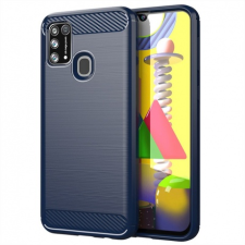 MG Carbon Case Flexible szilikon tok Samsung Galaxy M30s / M21, kék tok és táska