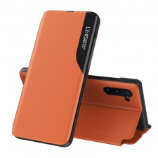 MG Eco Leather View könyv tok Huawei P40, narancssárga tok és táska