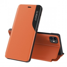 MG Eco Leather View könyv tok iPhone 13 Pro, narancssárga tok és táska