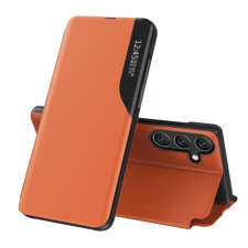 MG Eco Leather View könyv tok Samsung Galaxy A36, narancssárga tok és táska