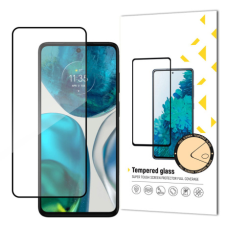 MG Full Glue üvegfólia Motorola Moto G52, fekete mobiltelefon kellék
