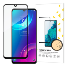 MG Full Glue üvegfólia TCL 30 Plus, fekete mobiltelefon kellék
