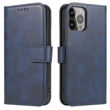 MG Magnet bőr könyvtok iPhone 13 Pro Max, kék tok és táska