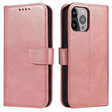 MG Magnet bőr könyvtok iPhone 14 Pro Max, rózsaszín tok és táska