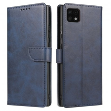 MG Magnet bőr könyvtok Samsung Galaxy A22 4G, kék tok és táska