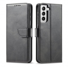 MG Magnet bőr könyvtok Samsung Galaxy S22 Plus, fekete tok és táska