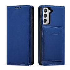 MG Magnet bőr könyvtok Samsung Galaxy S22 Plus, kék tok és táska