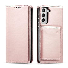 MG Magnet bőr könyvtok Samsung Galaxy S22 Plus, rózsaszín tok és táska