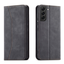 MG Magnet Fancy bőr könyvtok Samsung Galaxy S22 Plus, fekete tok és táska