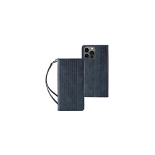 MG Magnet Strap bőr könyvtok iPhone 12 Pro, kék tok és táska