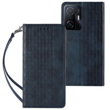 MG Magnet Strap bőr könyvtok Samsung Galaxy A12 5G, kék tok és táska
