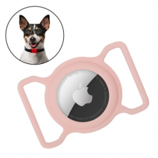MG Pet tok Apple AirTag psí obojok, rózsaszín tok és táska