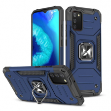 MG Ring Armor műanyag tok Samsung Galaxy A03s, kék tok és táska