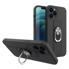 MG Ring szilikon tok Xiaomi Redmi Note 10 / 10S, fekete tok és táska