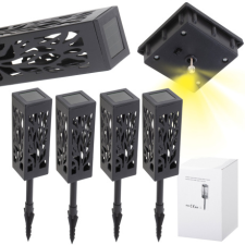 MG Standing Decor napelemes lampa 4ks, fekete kültéri világítás