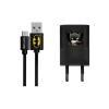 MH Protect USB kábel DC - Batman 003 USB - MicroUSB adatkábel hálózati töltővel 1m fekete 1A