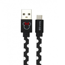 MH Protect USB kábel Disney - Minnie USB - MicroUSB adatkábel 1m fekete pöttyös kábel és adapter