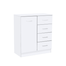  Miami komód 1ajtós 4 fiókos 80x92 cm fehér-fehér bútor