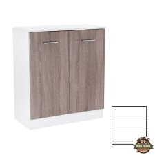  Miami komód 2 ajtós 80x92 cm yorki tölgy-fehér bútor