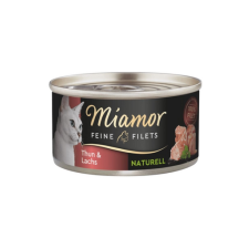 Miamor Feine Filets Naturell Tuna&Salmon 80g macskaeledel