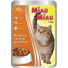 MIAU MIAU MACSKAELEDEL ADULT NEDVES CSIRKE&MÁJ 100G macskaeledel