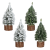 MICA Decorations dekorfa 19 cm zöld fagyos hatású 4-féle változatban